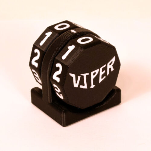 Viper Sleeves Logo Life Counter Black Body with White Numbers