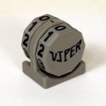 Viper Sleeves Logo Life Counter Gray Body with Black Numbers