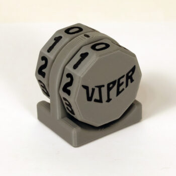 Viper Sleeves Logo Life Counter Gray Body with Black Numbers