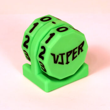Viper Sleeves Logo Life Counter Neon Green Body with Black Numbers