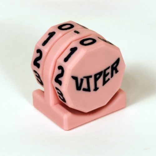 Viper Sleeves Logo Life Counter Pink Body with Black Numbers