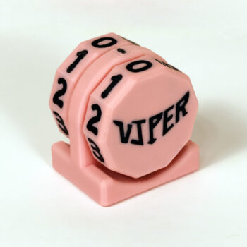 Viper Sleeves Logo Life Counter Pink Body with Black Numbers