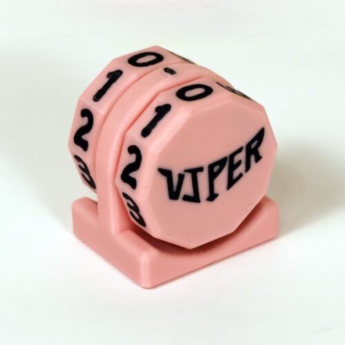 Viper Sleeves Logo Life Counter Pink Body with Black Numbers