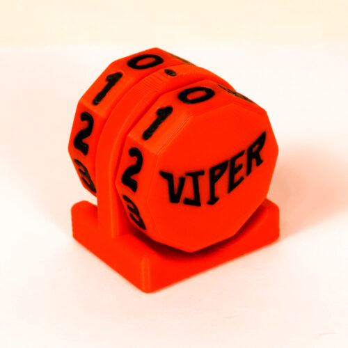 Viper Sleeves Logo Life Counter Red Body with Black Numbers