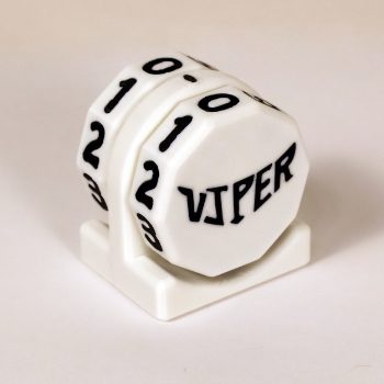 Viper Sleeves Logo Life Counter White Body with Black Numbers