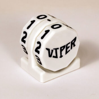 Viper Sleeves Logo Life Counter White Body with Black Numbers