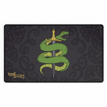 Viper Sleeves TCG Playmat – Lime Snake & Sword Design