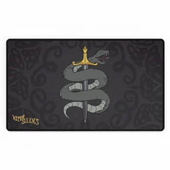 Viper Sleeves TCG Playmat – Gray Snake & Sword Design