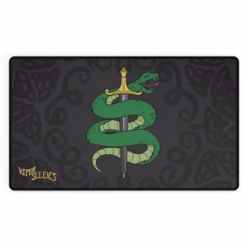 Viper Sleeves TCG Playmat – Green Snake & Sword Design