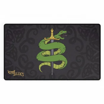 Viper Sleeves TCG Playmat – Lime Snake & Sword Design