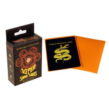 Viper Snakeskins standard size matte orange TCG card sleeves
