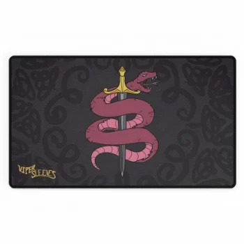 Viper Sleeves TCG Playmat – Pink Snake & Sword Design