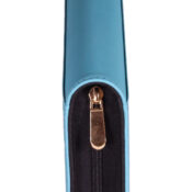 teal zipper closeup