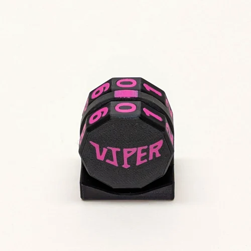 Magenta Viper Life Counter with magnetic two-wheel design for TCG games