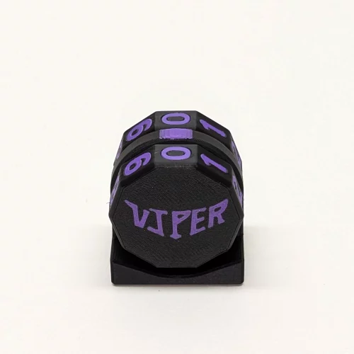 Purple Viper Life Counter with magnetic two-wheel design for TCG games
