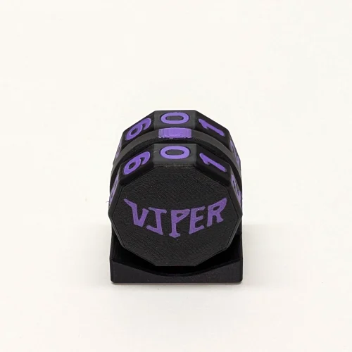 Purple Viper Life Counter with magnetic two-wheel design for TCG games