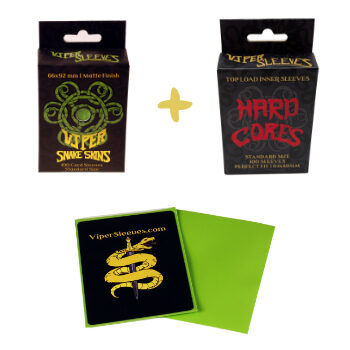 Lime Viper Snakeskins plus Hard Cores Double Sleeve Kit