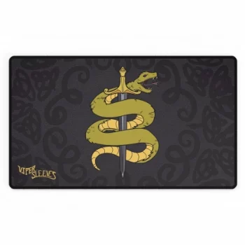 Viper Sleeves TCG Playmat – Yellow Snake & Sword Design