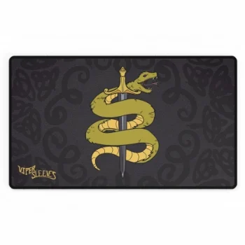 Viper Sleeves TCG Playmat – Yellow Snake & Sword Design